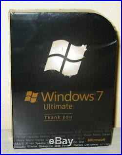 Microsoft Windows 7 Ultimate Developer Team Thank You Edition Sealed Box Rare
