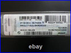 Microsoft Windows 7 Ultimate Full UK Retail Boxed 32/64-bit DVD GLC-00181 (NEW)
