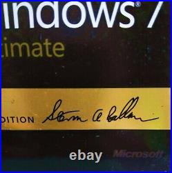 Microsoft Windows 7 Ultimate Signature Edition Autograph Steve Ballmer Promo