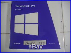 Microsoft Windows 8.1 Pro Full English Version 32 & 64 Bit DVD =NEW SEALED BOX=