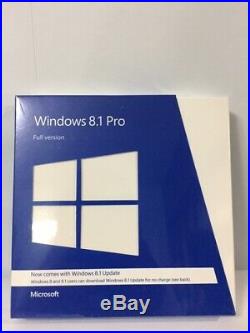 Microsoft Windows 8.1 Pro Full Version 32/64-bit FQC-06913 Brand New