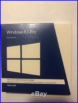 Microsoft Windows 8.1 Pro Professional 32/64-bit Full Version FACTORY SEALED