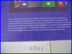 Microsoft Windows 8.1 Profession Full Version 32 & 64Bit DVD MS PRO =SEALED BOX=