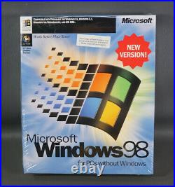 Microsoft Windows 98 Full Operating System Win 98 New Version Sealed Pack Box