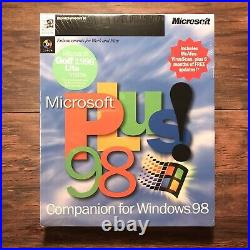 Microsoft Windows 98 Plus! Companion For Windows 98 Vintage Software NEW SEALED