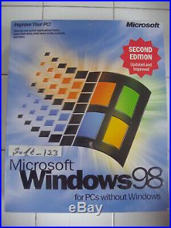 Microsoft Windows 98 Second Edition Full Operating System Win 98 Se =sealed Box