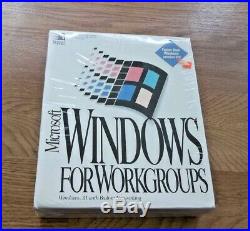 Microsoft Windows For Workgroups 3.11 Retail Sealed in New Condition PC OS 1994
