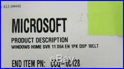 Microsoft Windows Home Server 2011 64-bit 1 Server, 10 CLT OEM Brand New