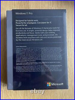 Microsoft Windows Pro 11 USB & Product Key Card Brand New Sealed
