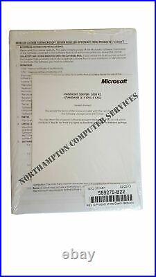 Microsoft Windows Server 2008 HP ROK R2 with 5 CALS NEW UNUSED 589275-B22 VAT