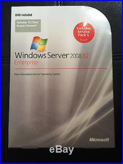 Microsoft Windows Server 2008 R2 Enterprise, SKU P72-03827,25 CAL, Full Retail Box