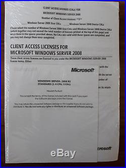 Microsoft Windows Server 2008 R2 Standard 64bit SP1 1-4 CPU 5Cal