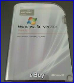 Microsoft Windows Server 2008 Standard Retail 32 64 bit 5 CAL NEW P73-03883