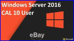 Microsoft Windows Server 2016 10 CAL User / Benutzer / Nutzer Lizenz 10Cals