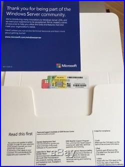 Microsoft Windows Server 2016 (16 Core) Standard Label Sticker Coa + Box DVD