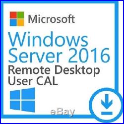 Microsoft Windows Server 2016 Remote Desktop Services RDS 50 User CAL