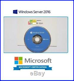 Microsoft Windows Server 2016 STD DVD & COA + 50 RDS USER/DEVICE 50+50 USER CALS