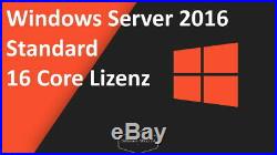 Microsoft Windows Server 2016 Standard 16 Core / Kerne Lizenz 16Core