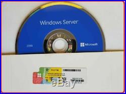 Microsoft Windows Server 2016 Standard 2x CPU 16 CORES 64BIT DVD & COA + 20 CALS