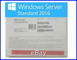 Microsoft Windows Server 2016 Standard 2x CPU 16 CORES 64BIT DVD & COA + 20 CALS