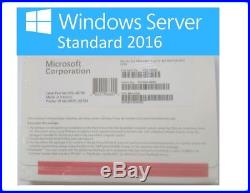 Microsoft Windows Server 2016 Standard 64Bit DVD & COA + 50 RDS USER CALS