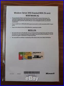 Microsoft Windows Server 2016 Standard 64bit 16 Core deutsch Wortmann AG ROK NEU