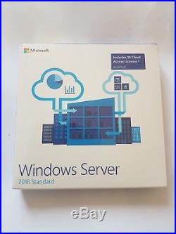 Microsoft Windows Server 2016 inc 10 CALS Retail package, Brand New and sealed