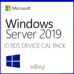 Microsoft Windows Server 2019 Client Access License 10 Device CAL Retail Sealed