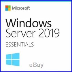 Microsoft Windows Server 2019 Essentials 1 Server Full Retail COA with MS USB
