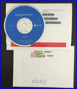 Microsoft Windows Server 2019 Standard 64Bit DVD COA Full Version License 16CORE