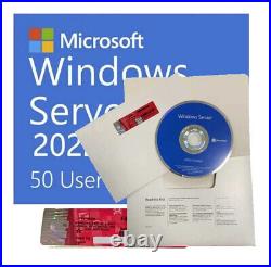 Microsoft Windows Server Standard 2022 16 Core 64Bit DVD + 50 RDS USER CALs