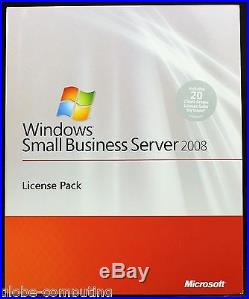 Microsoft Windows Small Business Server SBS 2008 20 User CAL Add On 6UA-00104