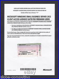 Microsoft Windows Small Business Server SBS 2011 Premium 5 User CALs 2YG-00380