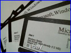 Microsoft Windows Version 3.1 Operating System high density 5.25 floppy disks