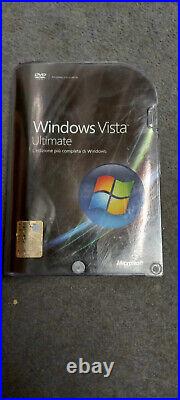 Microsoft Windows Vista Ultimate, Full Retail box, 32 & 64 bit DVD's italian