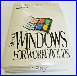 Microsoft Windows Workgroups 3.11 New Sealed CoA 1994 DOS 6.22