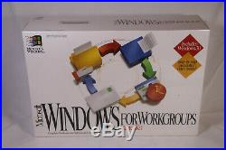 Microsoft Windows for Workgroups 3.1 Starter Kit FACTORY SEALED NEW OLD STOCK