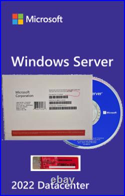 Microsoft Windows server 2022 datacenter 48 Core Unlimited Cals & Option 50 RDS