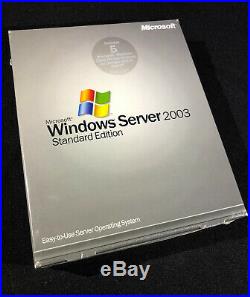 NEW Microsoft Windows Server 2003 Standard P73-00001 Retail + 5 CAL SEALED BOX