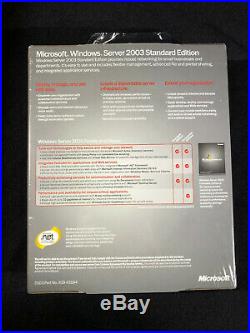 NEW Microsoft Windows Server 2003 Standard P73-00001 Retail + 5 CAL SEALED BOX