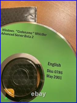 NEW RARE Microsoft Windows Codename Whistler Advanced Server Beta2+Product Key