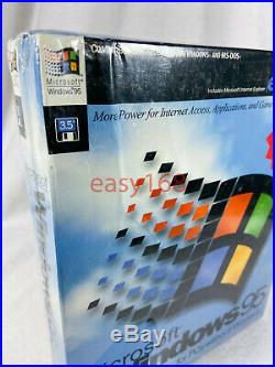 NEW SEALED MICROSOFT WINDOWS 95 OS Software 3.5 Floppy 1995 Retail USA D