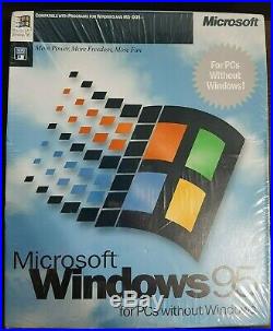 NEW SEALED Microsoft Windows 95 Software 3.5 Floppy 1995 for PCs Without Windows