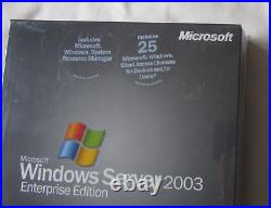 NEW & SEALED Windows Server 2003, Enterprise Edition, 25CAL, FRENCH Language