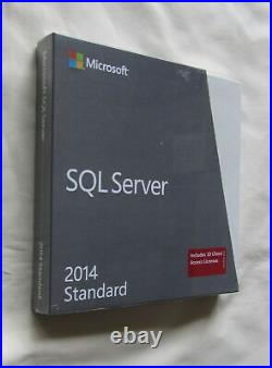 NEW and SEALED SQL Server 2014 Standard, 10 CALs, Retail 228-10254, COA