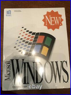 NEW original Microsoft Windows 3.1 OS sealed boxed from 1992 RARE
