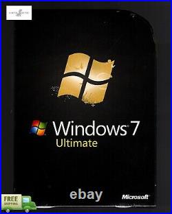 New Genuine Microsoft Windows 7 Ultimate 32/64-Bit Retail Box SEALED NEW