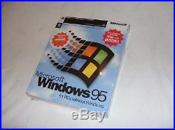New Sealed Microsoft Windows 95 Retail Software 3.5 Collector Floppy 1995