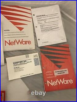 Novell net ware LAN Operating System v2.15 1990 OS Rev C New In Box