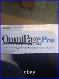 OmniPage Pro 9.0 Superior OCR Accuracy Work For Windows 95, 98 And NT Sealed